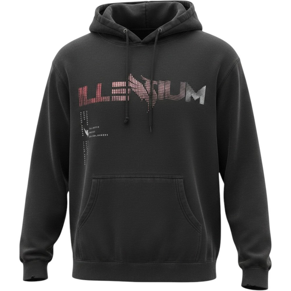 Illenium Fallen Embers Hoodie Men's Medium Black Phoenix EDM Music Merch